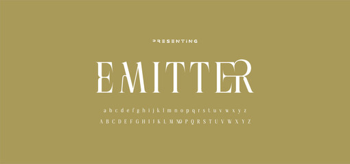 Elegant ligature alphabet letters font logo. Typography luxury classic lettering serif fonts decorative wedding vintage retro logos, design for fashion,beauty shop and brand . vector illustration