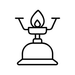 camp stove icon, camp stove line art - simple line art of camp stove, perfect for camp stove logos and icons