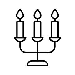 candle holder icon, candle holder line art - simple line art of candle holder, perfect for candle holder logos and icons