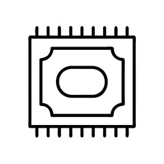 carpet icon, carpet line art - simple line art of carpet, perfect for carpet logos and icons