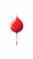 Fototapeta premium A Single Drop of Red Paint: A Captivating Visual of Fluid Dynamics