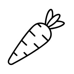 carrot icon, carrot line art - simple line art of carrot, perfect for carrot logos and icons