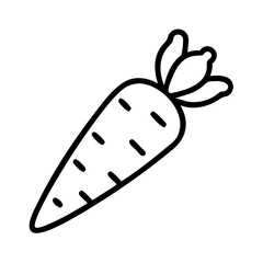 carrot icon, carrot line art - simple line art of carrot, perfect for carrot logos and icons