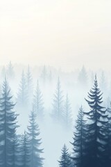 Obraz premium A peaceful gradient background with winter forest colors.featuring soft whites, blues, and grays.evoking calm and cold.ideal for winter themes and serene designs