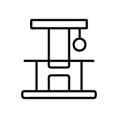 cat tree icon, cat tree line art - simple line art of cat tree, perfect for cat tree logos and icons