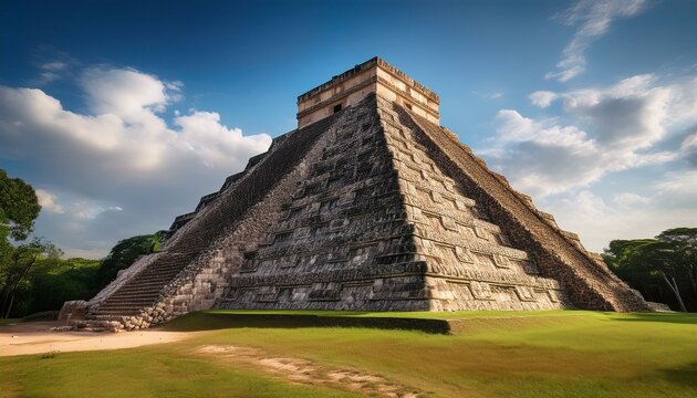 ancient aztec pyramid, AI generated