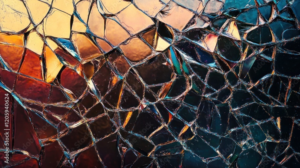 Aufkleber abstract shattered glass texture with dynamic lighting creates a unique visual pattern