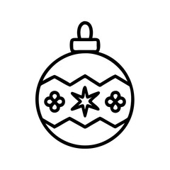 Obraz premium christmas ornament icon, christmas ornament line art - simple line art of christmas ornament, perfect for christmas ornament logos and icons