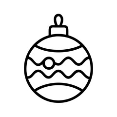 christmas ornament icon, christmas ornament line art - simple line art of christmas ornament, perfect for christmas ornament logos and icons