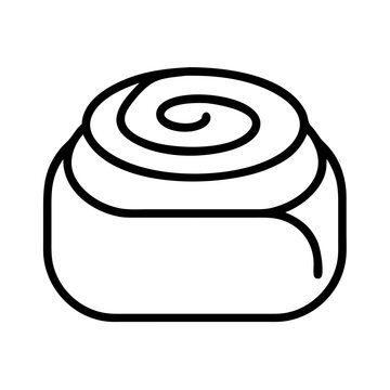 recommend clip art: cinnamon roll icon, cinnamon roll line art - simple line art of cinnamon roll, perfect for cinnamon roll logos and icons