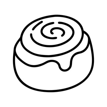 recommend clip art: cinnamon roll icon, cinnamon roll line art - simple line art of cinnamon roll, perfect for cinnamon roll logos and icons
