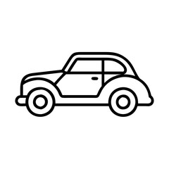 classic coupe icon, classic coupe line art - simple line art of classic coupe, perfect for classic coupe logos and icons