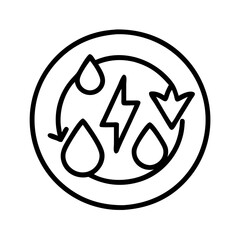 climate change symbol icon, climate change symbol line art - simple line art of climate change symbol, perfect for climate change symbol logos and icons