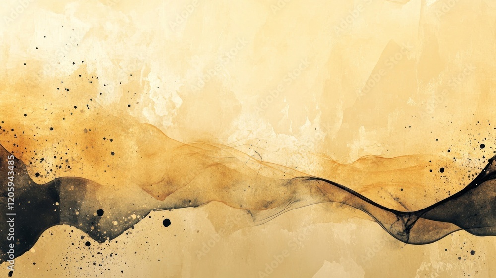 Aufkleber abstract textured background with ink splatters and soft flowing gradients, creating an organic feel