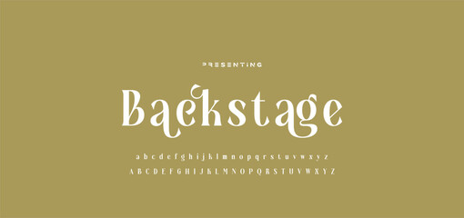 Luxury wedding alphabet letters font with tails. Typography elegant classic serif fonts and number decorative vintage retro concept for logo branding. vector illustration