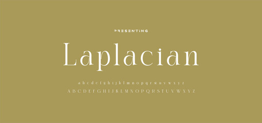 Luxury wedding alphabet letters font with tails. Typography elegant classic serif fonts and number decorative vintage retro concept for logo branding. vector illustration