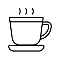 coffee cup icon, coffee cup line art - simple line art of coffee cup, perfect for coffee cup logos and icons