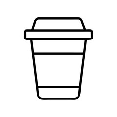 coffee cup icon, coffee cup line art - simple line art of coffee cup, perfect for coffee cup logos and icons
