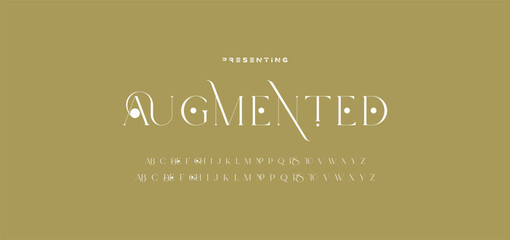 Luxury wedding alphabet letters font with tails. Typography elegant classic serif fonts and number decorative vintage retro concept for logo branding. vector illustration