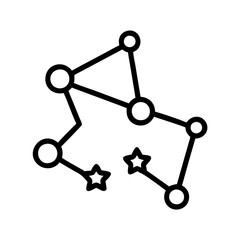 constellation icon, constellation line art - simple line art of constellation, perfect for constellation logos and icons