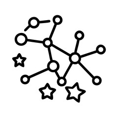constellations icon, constellations line art - simple line art of constellations, perfect for constellations logos and icons