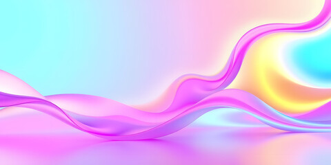 Fototapeta premium Mesmerizing Fluid Abstract Background with Polished Surface, Gradient Colors, and Dreamlike Whimsical Design for Artistic Visual Concepts