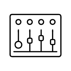 control panel icon, control panel line art - simple line art of control panel, perfect for control panel logos and icons