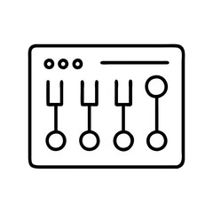 control panel icon, control panel line art - simple line art of control panel, perfect for control panel logos and icons