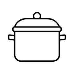 cooking pot icon, cooking pot line art - simple line art of cooking pot, perfect for cooking pot logos and icons