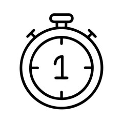 countdown timer icon, countdown timer line art - simple line art of countdown timer, perfect for countdown timer logos and icons