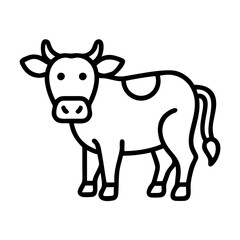cow icon, cow line art - simple line art of cow, perfect for cow logos and icons