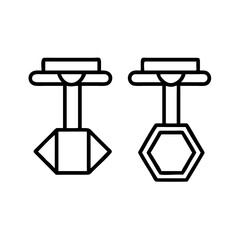 cufflinks icon, cufflinks line art - simple line art of cufflinks, perfect for cufflinks logos and icons
