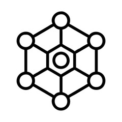 decentralized network icon, decentralized network line art - simple line art of decentralized network, perfect for decentralized network logos and icons