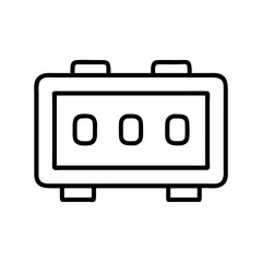 digital clock icon, digital clock line art - simple line art of digital clock, perfect for digital clock logos and icons