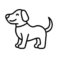 dog icon, dog line art - simple line art of dog, perfect for dog logos and icons