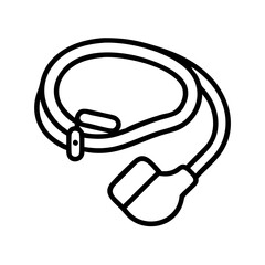 dog leash icon, dog leash line art - simple line art of dog leash, perfect for dog leash logos and icons