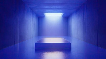 Blue Room Minimalist Platform Display Space