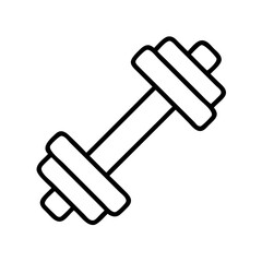 dumbbell icon, dumbbell line art - simple line art of dumbbell, perfect for dumbbell logos and icons