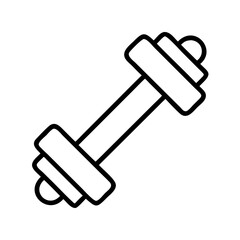 dumbbell icon, dumbbell line art - simple line art of dumbbell, perfect for dumbbell logos and icons