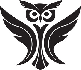 owl silhouette, owl vector image.