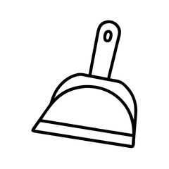 Fototapeta premium dust pan icon, dust pan line art - simple line art of dust pan, perfect for dust pan logos and icons