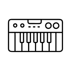 edm synthesizer icon, edm synthesizer line art - simple line art of edm synthesizer, perfect for edm synthesizer logos and icons