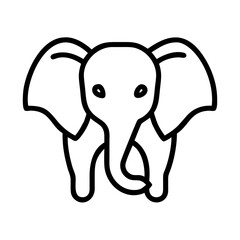 elephant icon, elephant line art - simple line art of elephant, perfect for elephant logos and icons