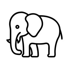 elephant icon, elephant line art - simple line art of elephant, perfect for elephant logos and icons