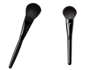  Set of a Black makeup brush, isolated on transparent background.