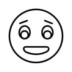 Fototapeta premium emote reaction icon, emote reaction line art - simple line art of emote reaction, perfect for emote reaction logos and icons