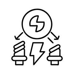 energy efficiency symbol icon, energy efficiency symbol line art - simple line art of energy efficiency symbol, perfect for energy efficiency symbol logos and icons