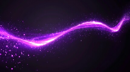 Obraz premium Abstract Purple Glowing Wave with Sparkle
