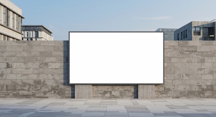 Obraz premium Billboard sign mockup in the urban environment, blank space to display your advertising or branding campaign. 