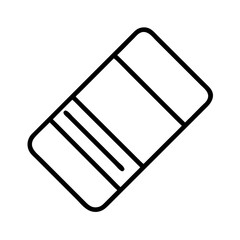 eraser icon, eraser line art - simple line art of eraser, perfect for eraser logos and icons